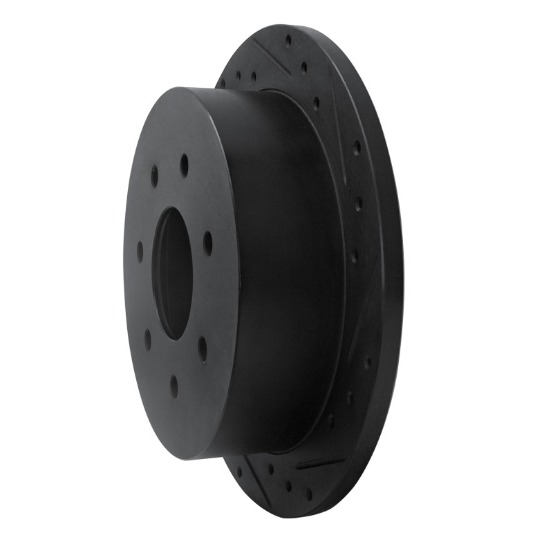 Ford F-150 Brake Rotor (1) - Rear Right - R1 Concepts - Drilled & Slotted - Black - `97-`04